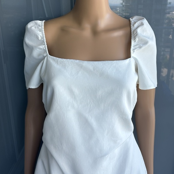 Zara Puff Sleeve White Mini Dress - Picture 7 of 15